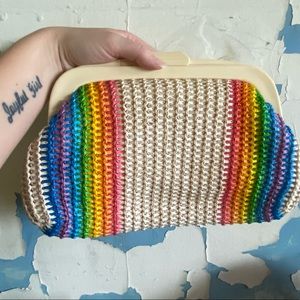 Retro 80’s Rainbow 🌈 Clutch Bag
